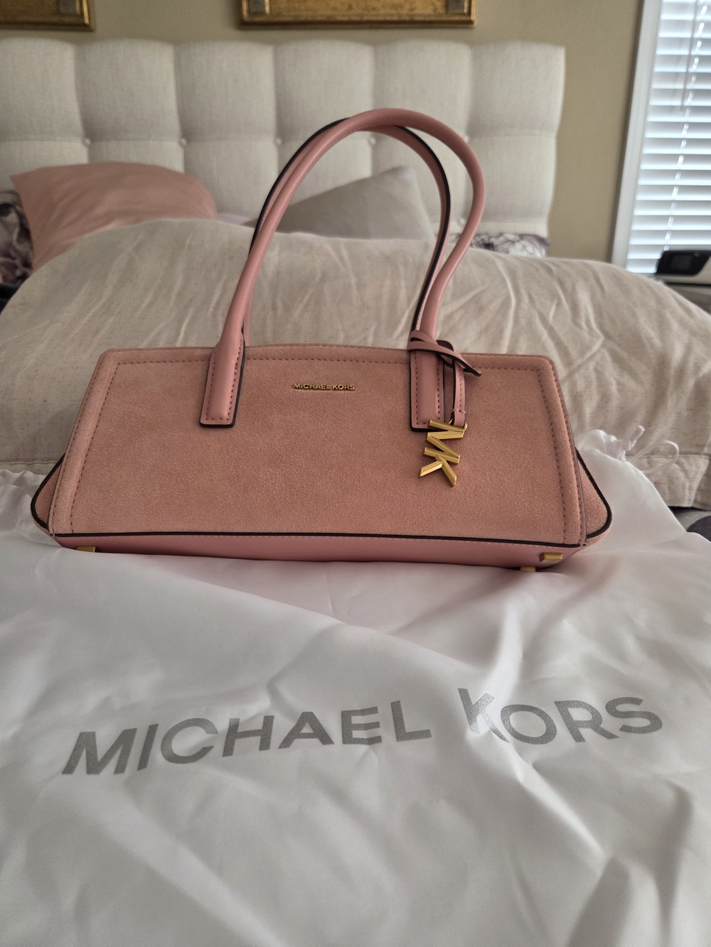 Michael Kors Blush Pink Satchel with Gold Hardware